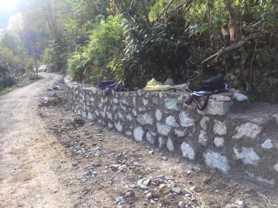 kaplıca mahallesi taş duvar işi