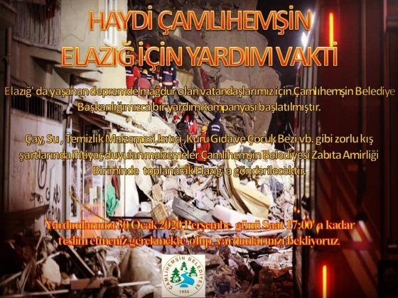 HAYDİ ÇAMLIHEMŞİN DEPREMZEDELERE YARDIM VAKTİ