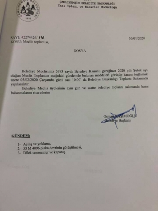 ŞUBAT AYI MECLİS TOPLANTISI